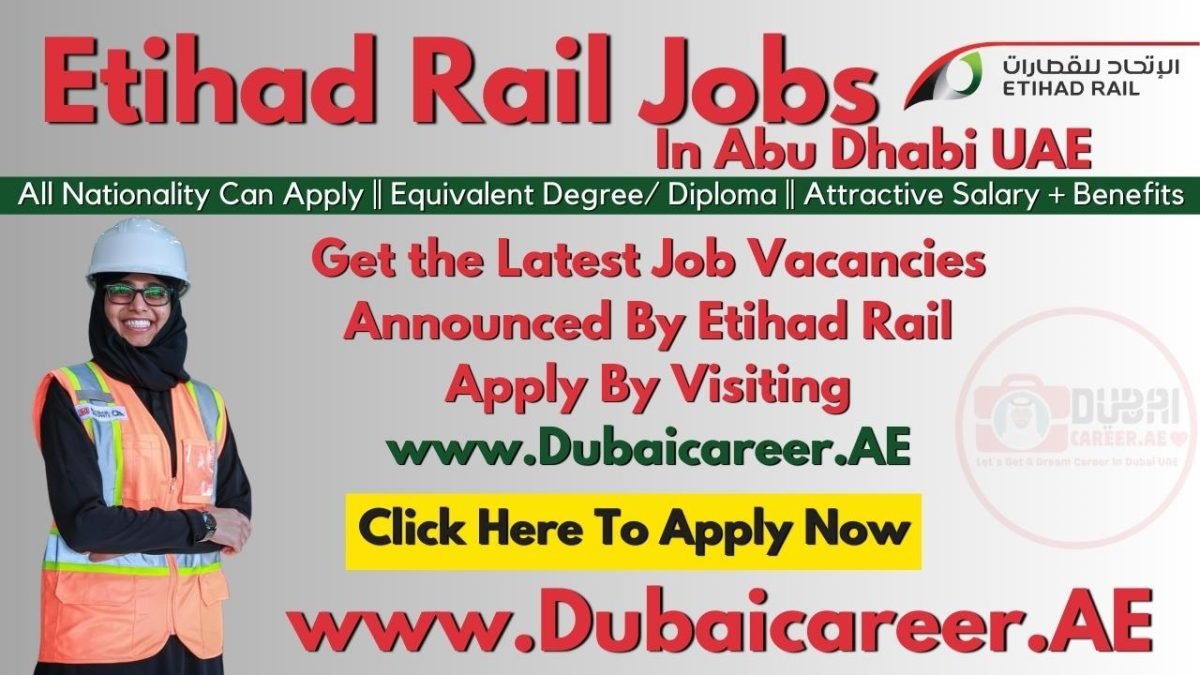 Etihad Rail Careers, Etihad Rail Jobs