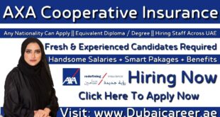 AXA Cooperative Insurance Careers In Dubai -AXA Cooperative Insurance Jobs